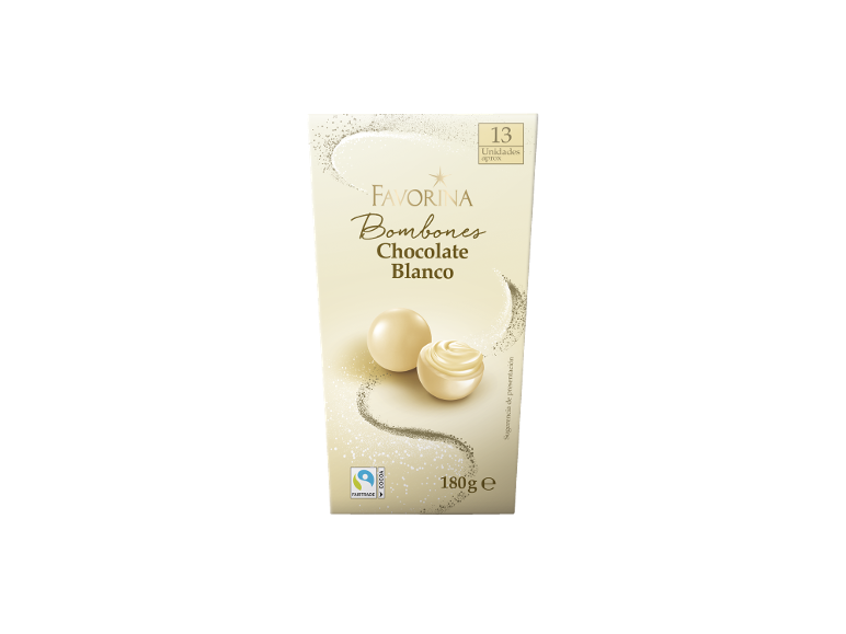 Bombones de chocolate blanco
