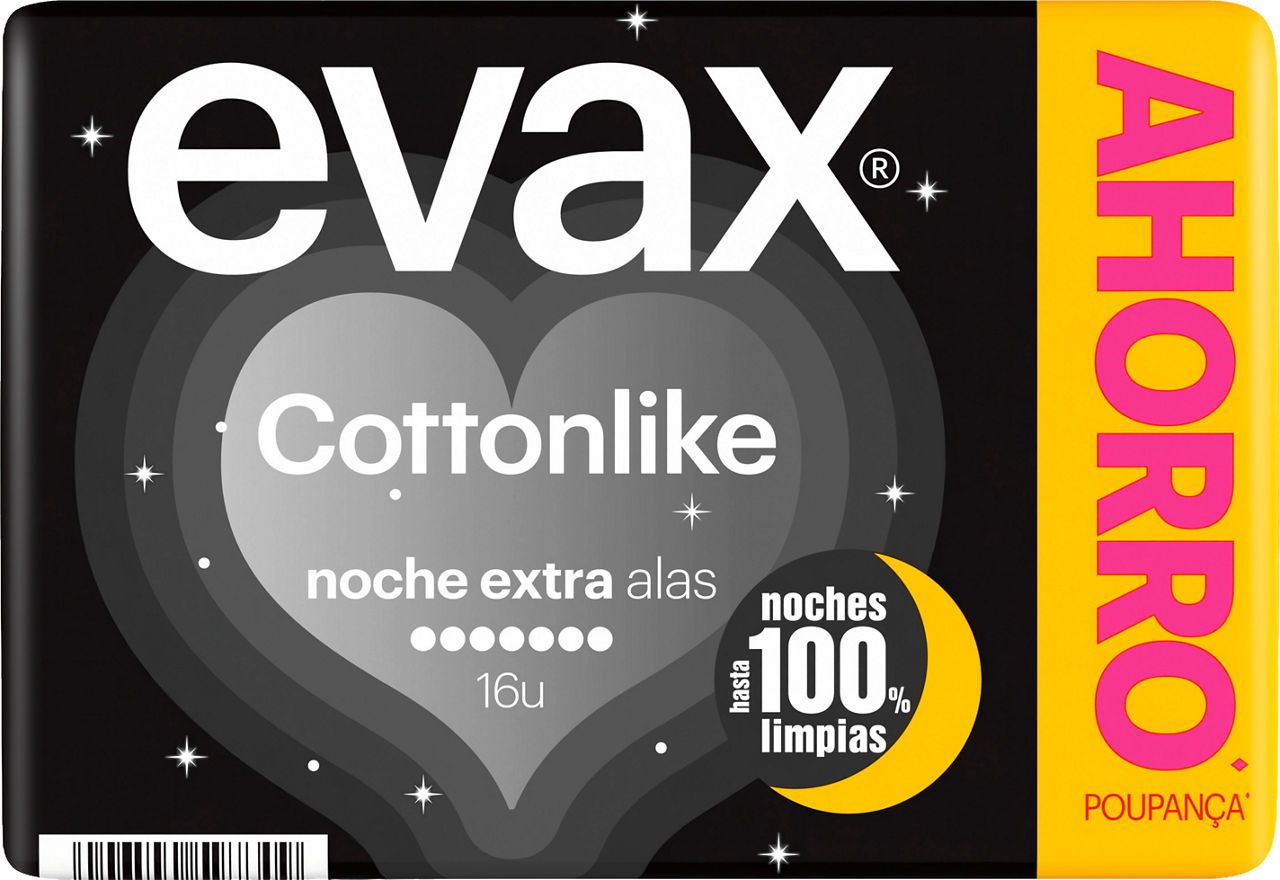 EVAX® - Compresas noche extra con alas