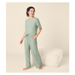 Pijama acanalado premium para mujer