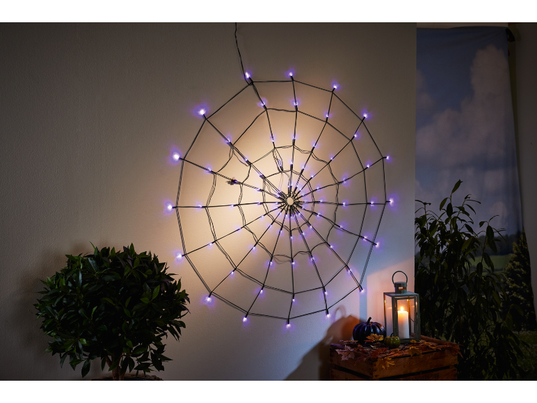 Telaraña de Halloween con LED