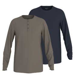 ESMARA MEN - Camisetas de manga larga de hombre, 2 unidades.