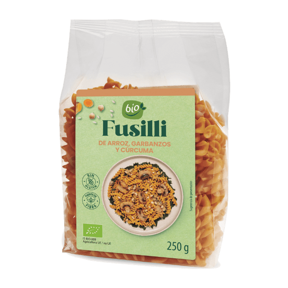 BIO® - Fusilli de garbanzo, arroz y cúrcuma