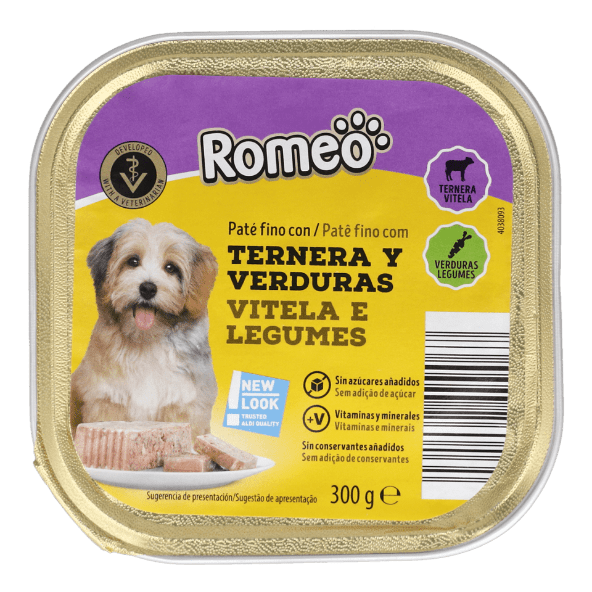 ROMEO® - Paté con pavo, buey y legumbres para perros