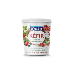 Kéfir con fresa y granada