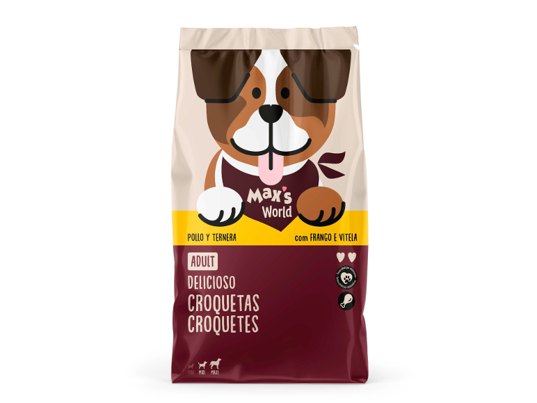 MAX & MILA'S WORLD - Croquetas de pollo y ternera con fruta y verdura para perro