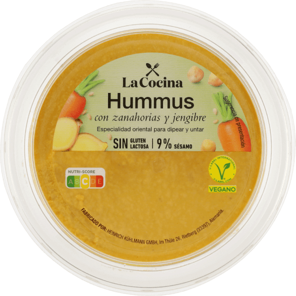 LA COCINA® - Hummus con zanahoria y jengibre