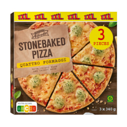 Pizza 4 quesos al horno de piedra XXL
