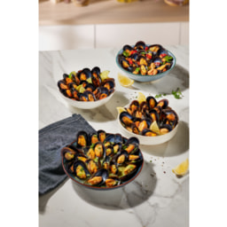 - - Mejillones cocidos en salsa verde