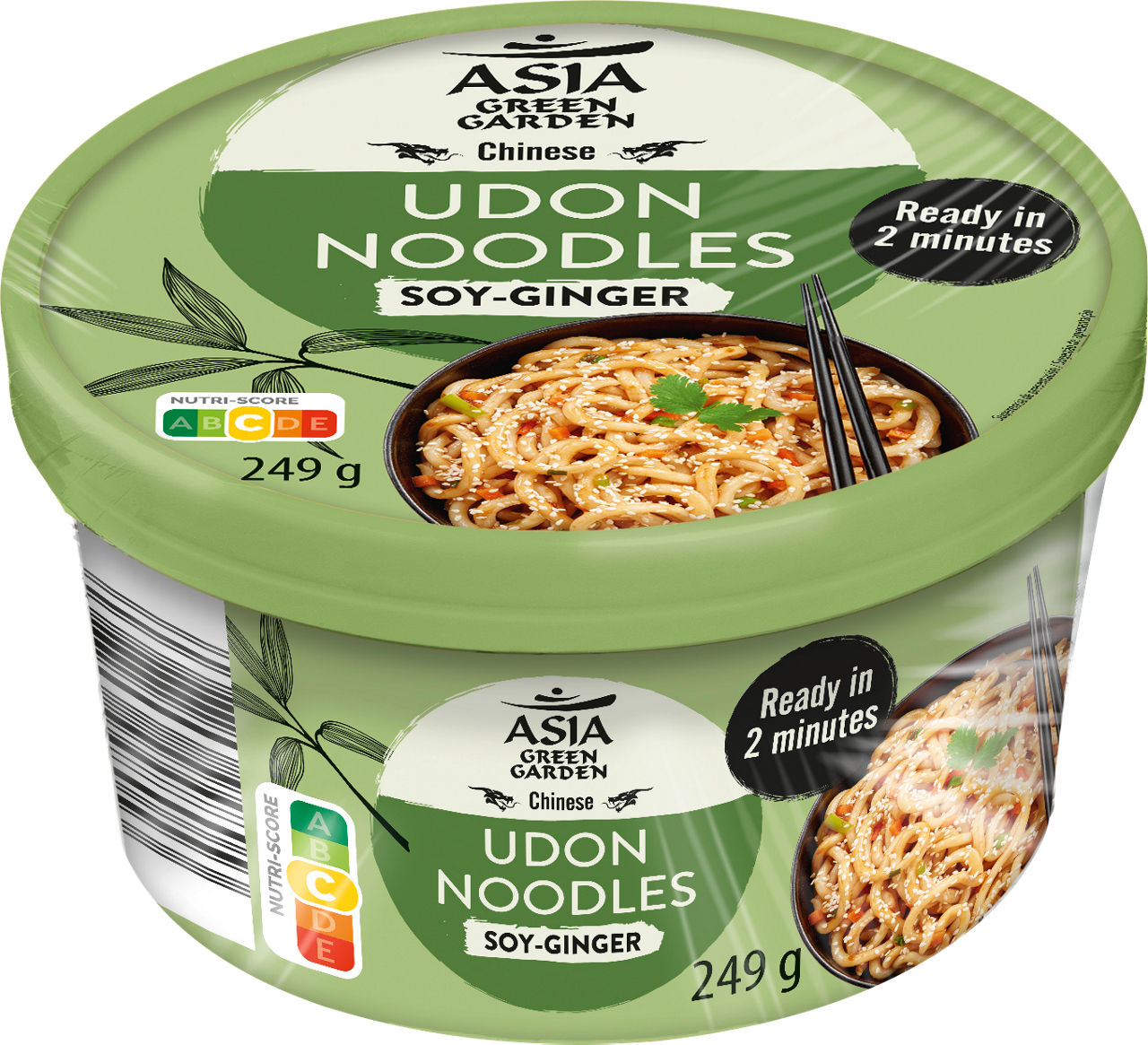 ASIA GREEN GARDEN® - Bol de fideos udon sabor soja y jengibre