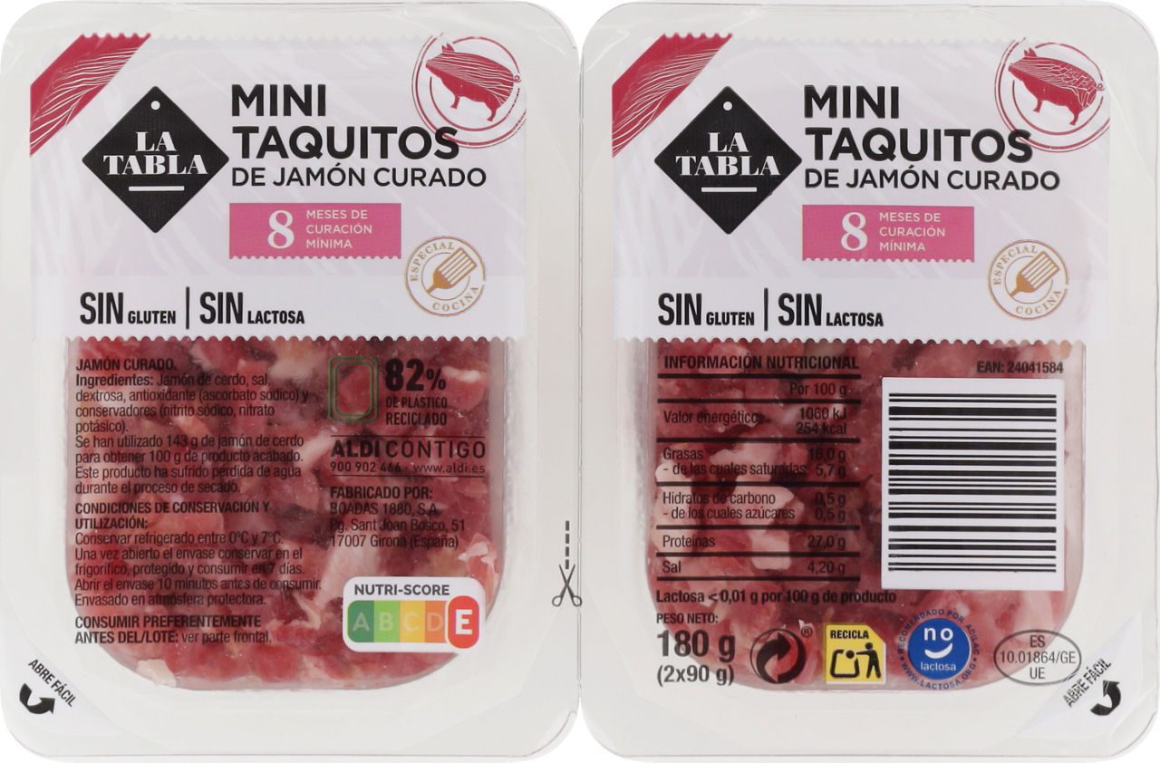 LA TABLA® - Minitaquitos de jamón curado