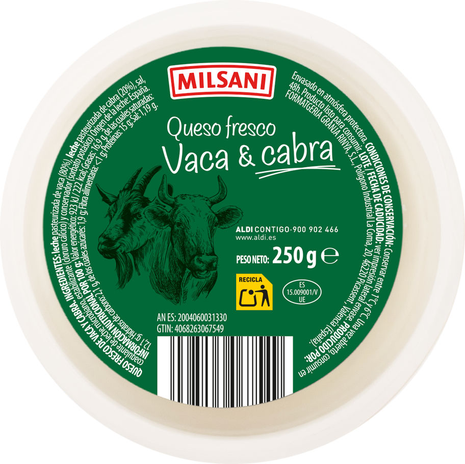 MILSANI® - Queso fresco de vaca y cabra