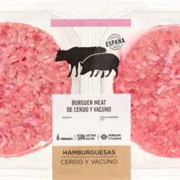 Burger meat de vacuno y cerdo