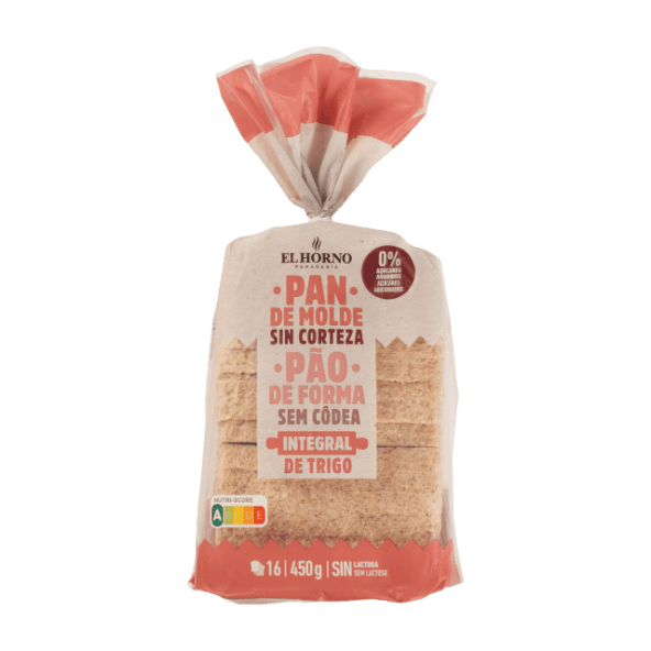 EL HORNO® - Pan de molde integral sin corteza