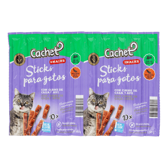 CACHET® - Barritas con carne de caza y ave para gatos