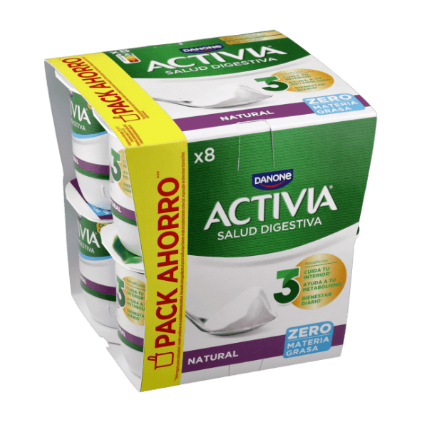 DANONE - ACTIVIA® - Yogur con probióticos 0% natural