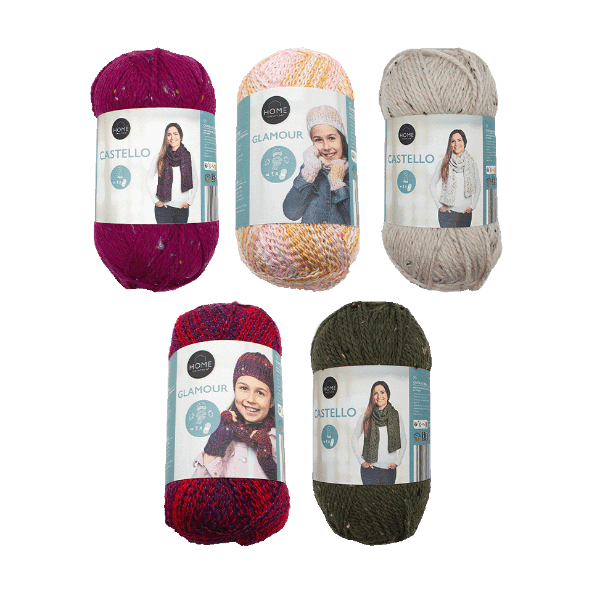 HOME CREATION® - Hilo de lana acrílica para tejer bufandas