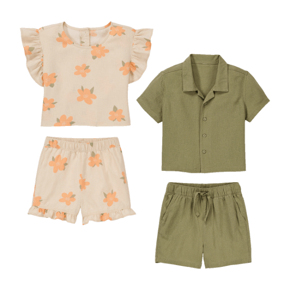 LILY & DAN® - Conjunto  de blusa/camisa y pantalón corto