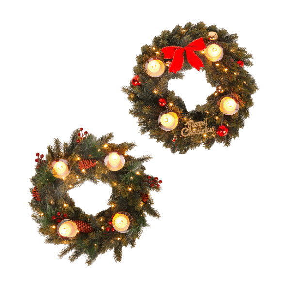 HOME CREATION® - Corona navideña LED