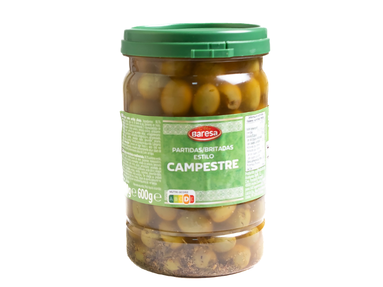 Aceitunas partidas estilo campestre