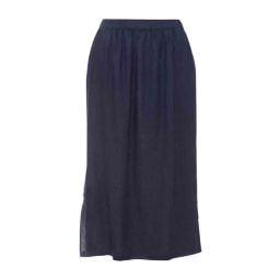 Falda de lino con cintura elástica para mujer