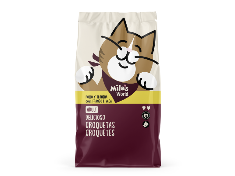 Croquetas para gato de pollo y ternera