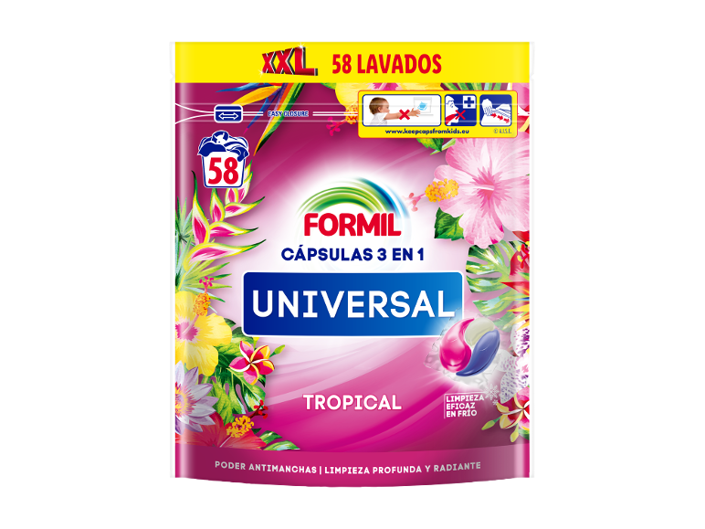 Detergente en cápsulas 3 en 1