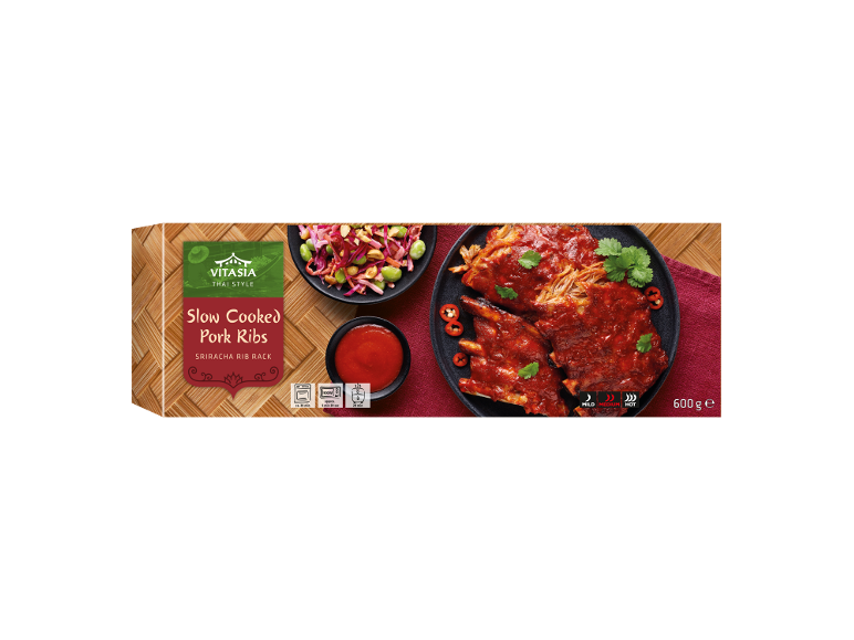 Costillas de cerdo con salsa Sriracha