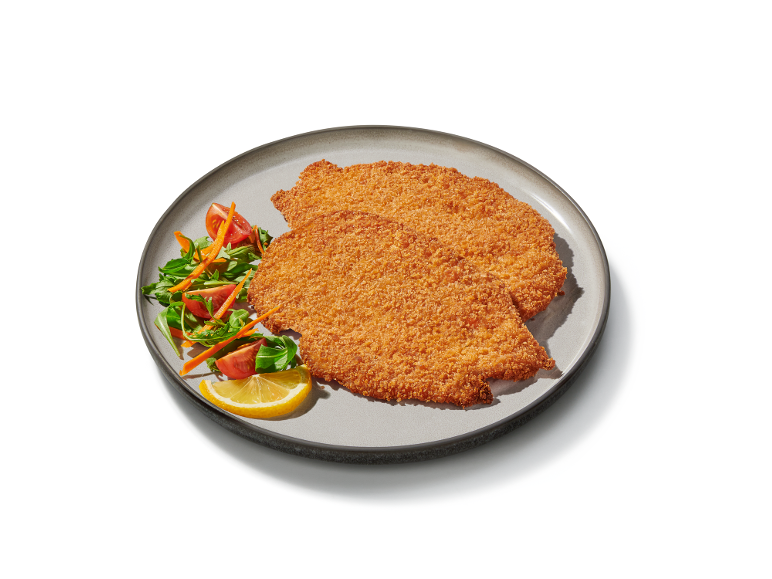 Milanesa de pollo rellena de pavo y queso