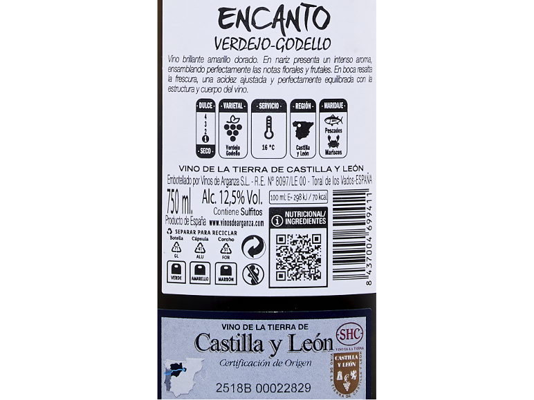 Vino blanco Godello I.G.P.