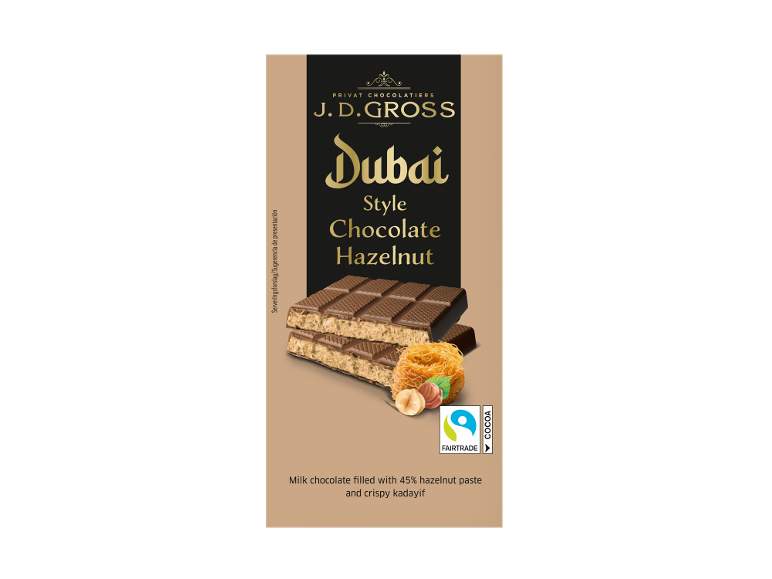 J.D. GROSS - Chocolate Dubai con avellana
