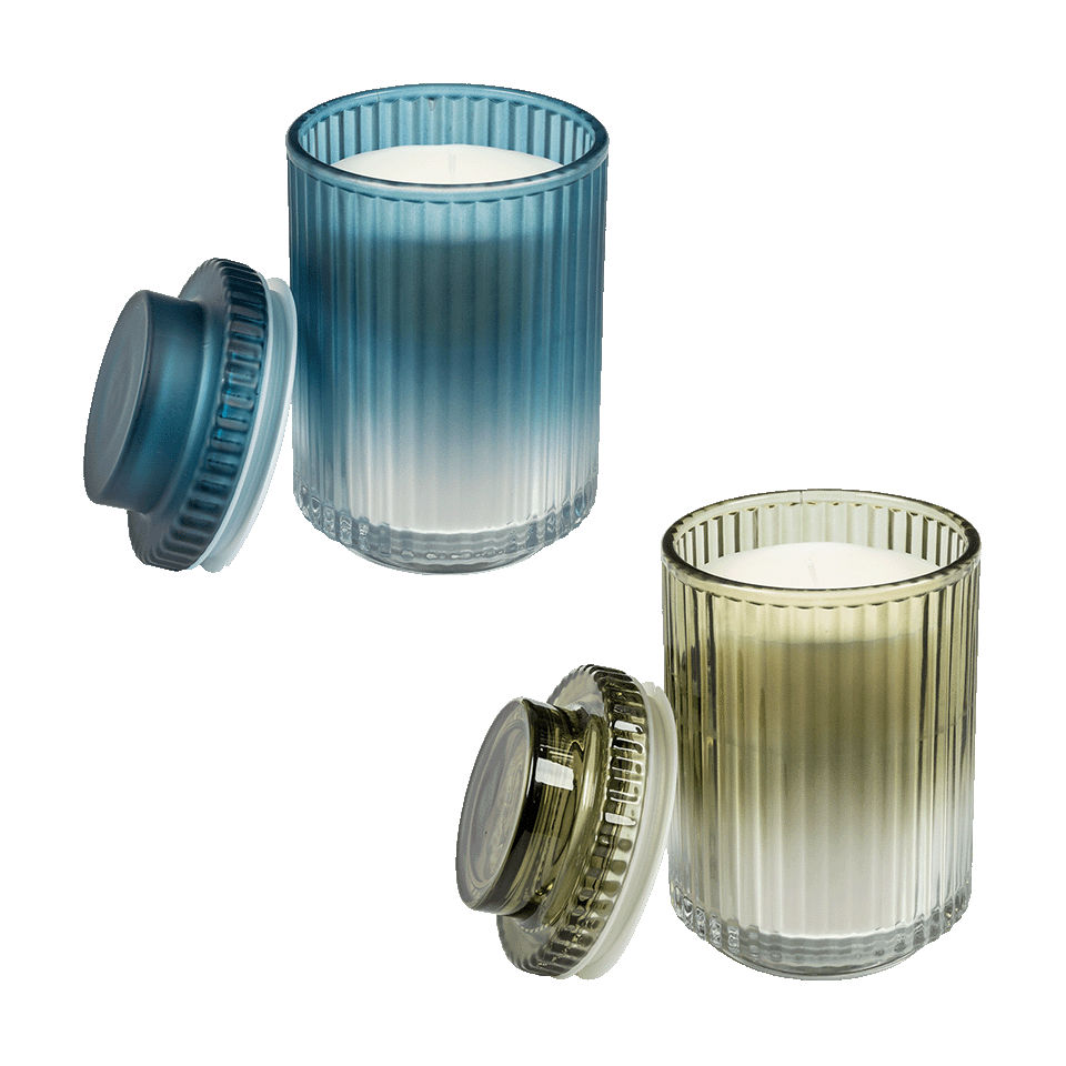 HOME CREATION® - Vela perfumada en vaso de cristal con tapa