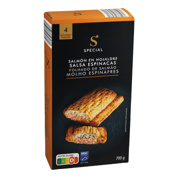 SPECIAL® - Salmón en hojaldre con salsa de espinacas