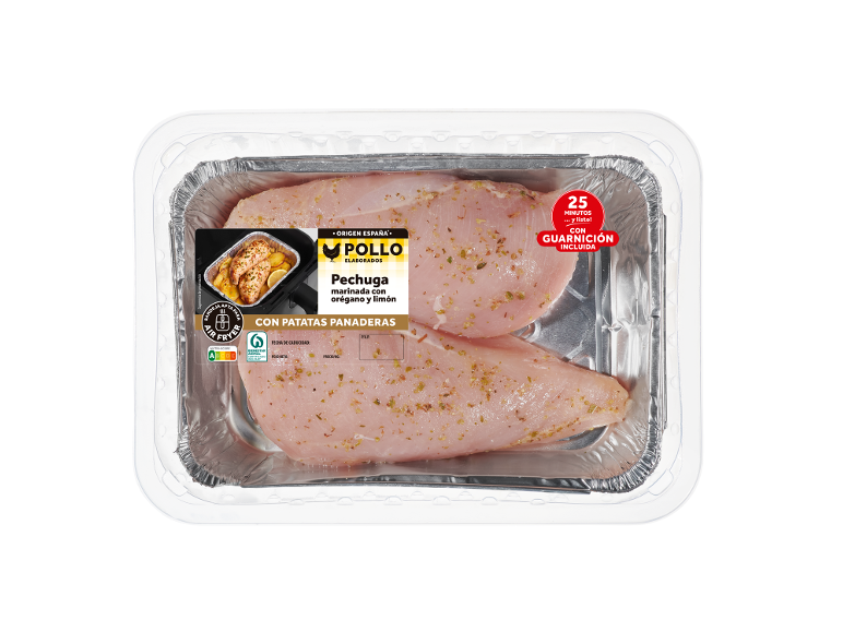 Muslos con patatas y cebolla