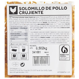 Solomillo crujiente de pollo