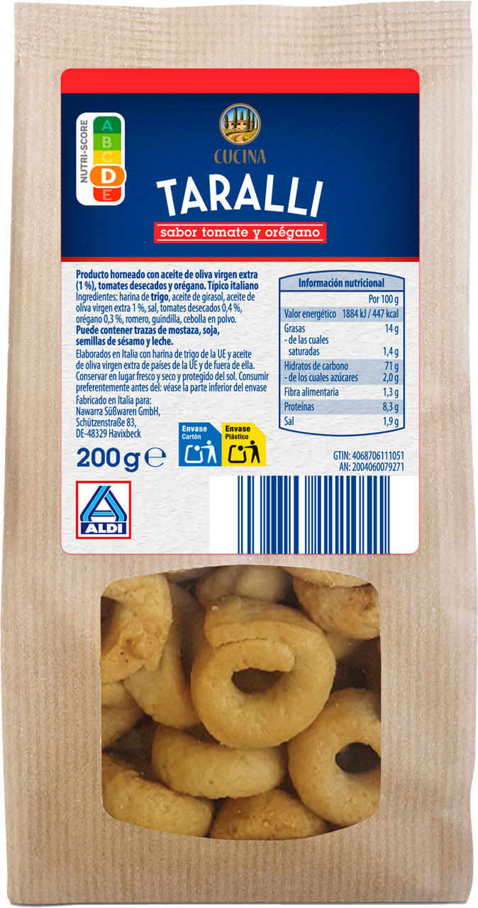 CUCINA® - Taralli sabor tomate y orégano