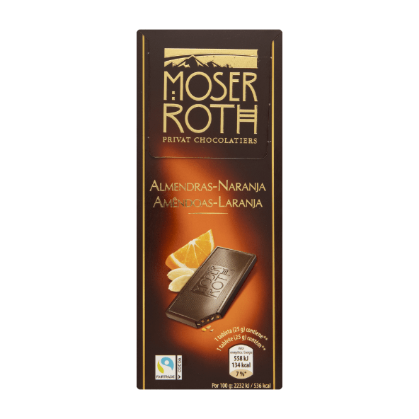 MOSER ROTH® - Chocolate negro con naranja y almendras