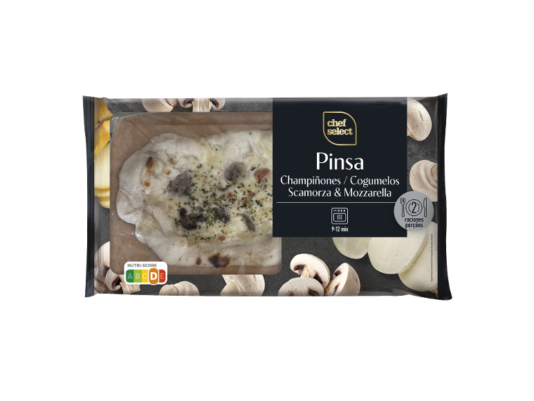 CHEF SELECT - Pinsa de champiñones, scarmoza y mozzarela