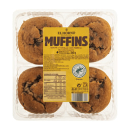 EL HORNO® 'Muffins' de vainilla con pepitas de chocolate