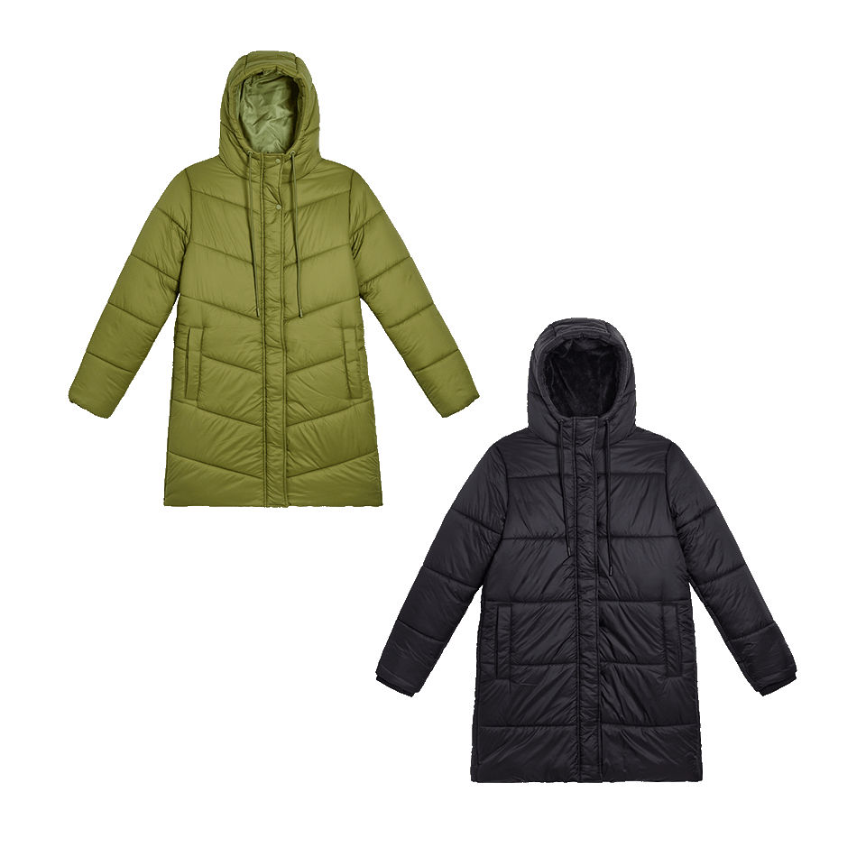 UP2FASHION® - Abrigo acolchado con capucha