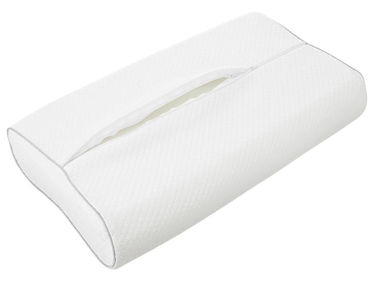 LIVARNO® - Almohada cervical de viscoelástica, 60 x 36 x 12/10 cm