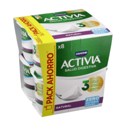 DANONE - ACTIVIA® - Yogur con probióticos 0% natural