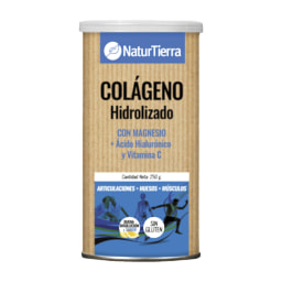 NATURTIERRA® - Colágeno Hidrolizado  con Magnesio + Ácido Hialurónico  y Vitamina C