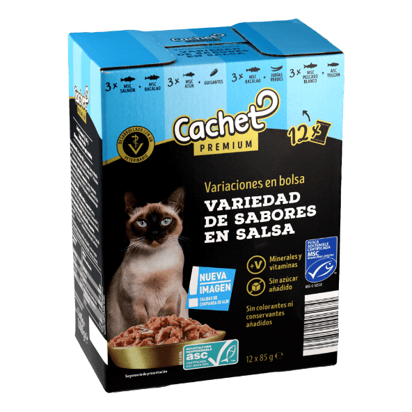 CACHET® - Comida en salsa para gatos de pescado