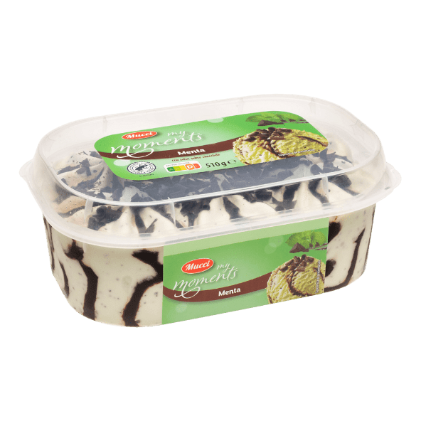 MUCCI® - Tarrina helado de menta con trocitos de chocolate