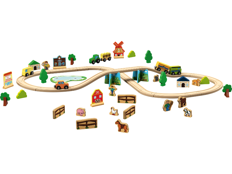 LUPILU® - Set de tren de madera