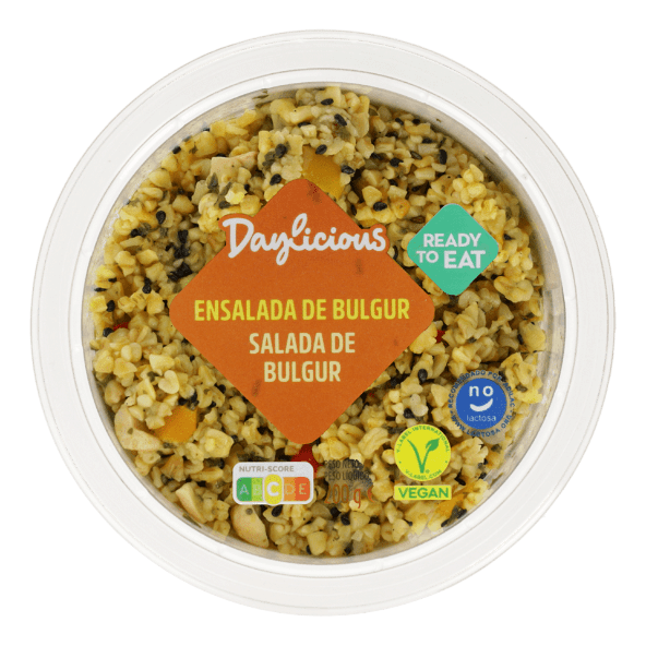 DAYLICIOUS® - Ensalada de bulgur con pimiento, albaricoque, arándanos y anacardos