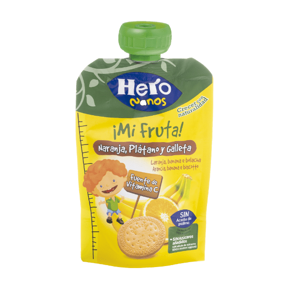 HERO® - Bolsita de naranja, plátano y galleta