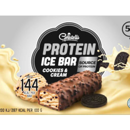 Barrita de helado proteina surt. ( Cookies&Cream,/ brownie/b lanco)