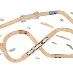 LUPILU® - Set de tren XL de madera Viaje por Europa y el mundo