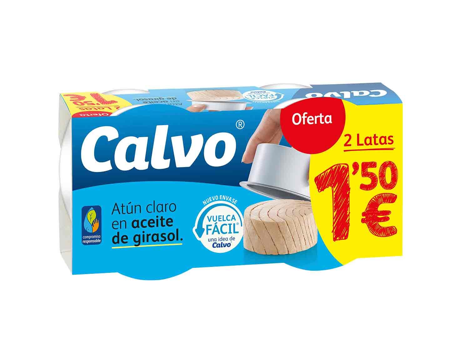 Calvo® Atún claro en aceite de girasol